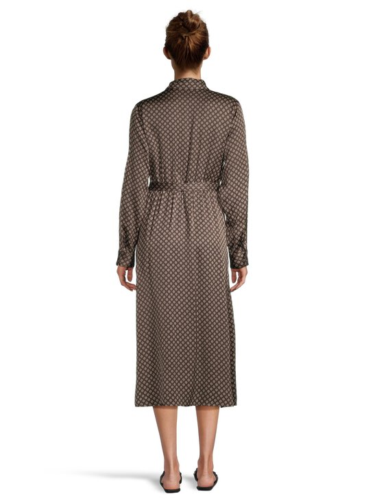 NOOM - Elaina-satiinipaitamekko - BROWN PRINT COMBO | Stockmann - photo 3