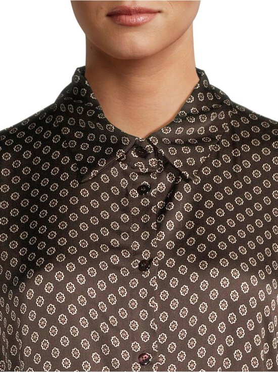 NOOM - Elaina-satiinipaitamekko - BROWN PRINT COMBO | Stockmann - photo 4
