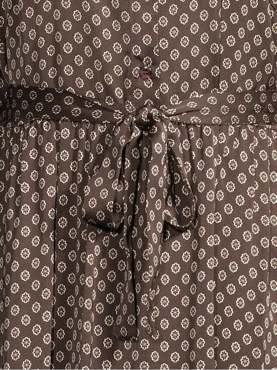 NOOM - Elaina-satiinipaitamekko - BROWN PRINT COMBO | Stockmann - photo 5