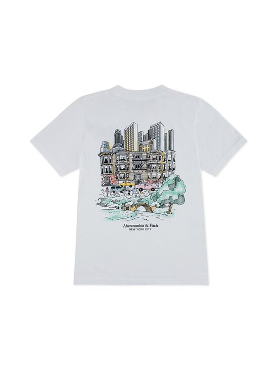Abercrombie & Fitch - NYC Sketch t-paita - W1T-BRIGHT WHITE | Stockmann - photo 2
