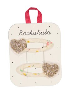 Rockahula - Juukseklambrid Tiny Blossom Glitter Heart 2 tk - GOLD | Stockmann