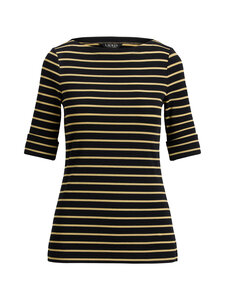 Lauren Ralph Lauren - Judy Mid Sleeve trikotāžas krekls - BLACK/GOLD METALLIC | Stockmann