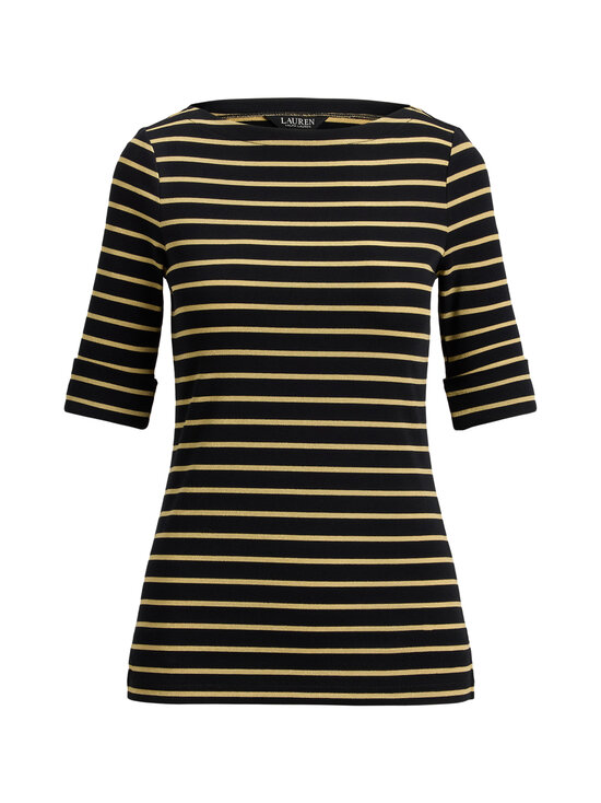 Lauren Ralph Lauren - Judy Mid Sleeve trikotāžas krekls - BLACK/GOLD METALLIC | Stockmann - photo 1
