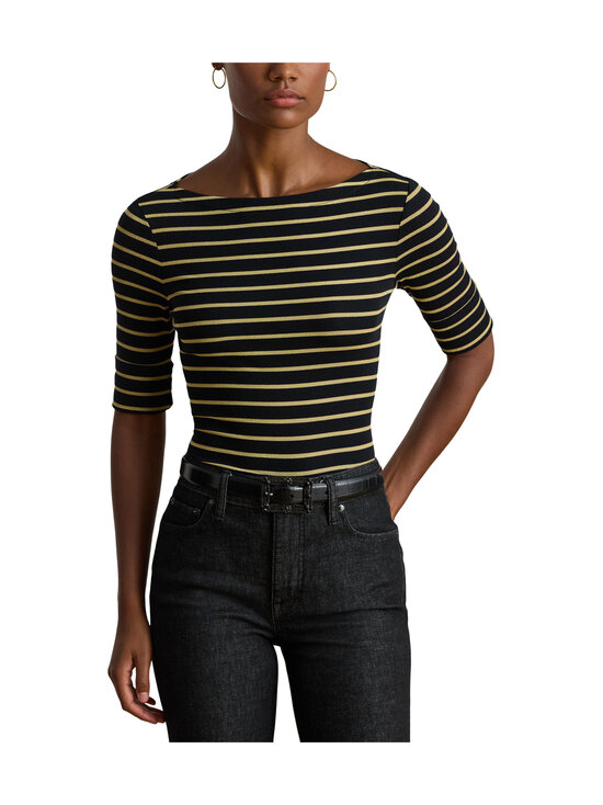 Lauren Ralph Lauren - Judy Mid Sleeve trikotāžas krekls - BLACK/GOLD METALLIC | Stockmann - photo 2