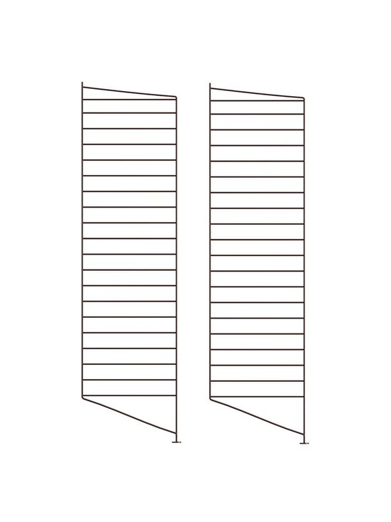 String Furniture - String System -lattiasivupaneelit 2 kpl tummanruskea 115 x 30 cm - BROWN | Stockmann - photo 1