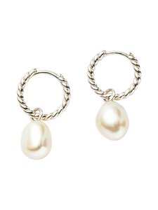 MISSOMA - Kõrvarõngad Pearl Twisted Small Drop Hoop - SILVER | Stockmann