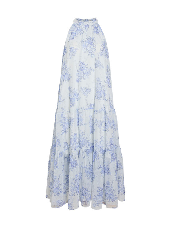 Vila - ViChifina Halterneck -mekko - CLOUD DANCER AOP:PURPLE FLOWER | Stockmann - photo 1