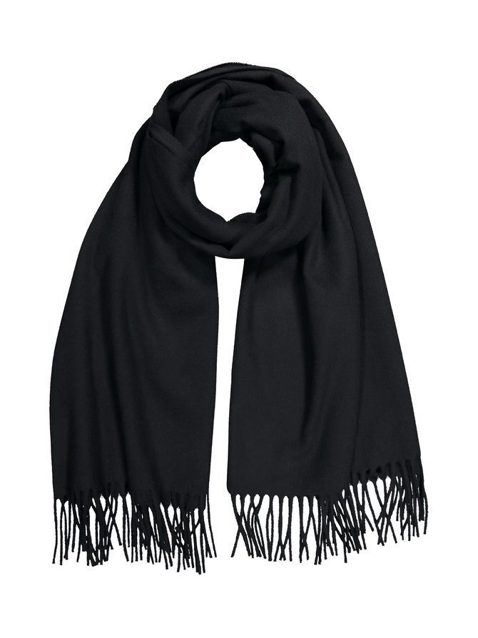 Black wool scarf