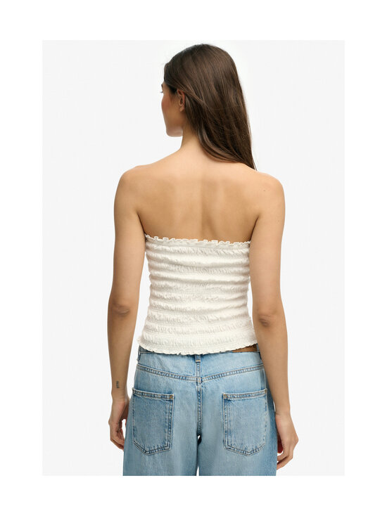 Superdry - Smocked Jersey Bandeau -toppi - 71D OFF WHITE | Stockmann - photo 3