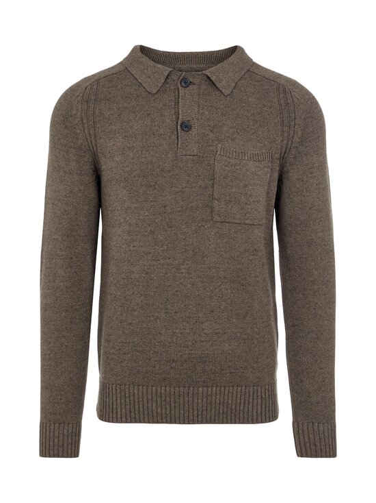 Igor Chunky Polo Sweater -puuvillaneule