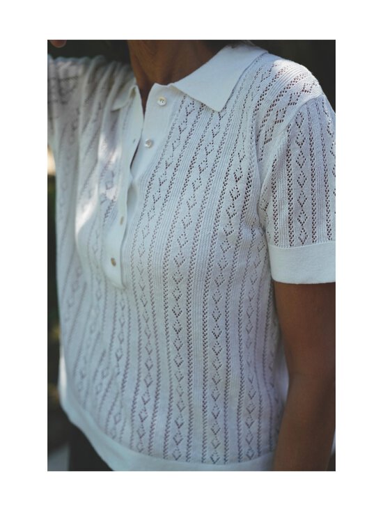 BLUE - Lina Linen -pikeeneulepusero - WHITE | Stockmann - photo 4