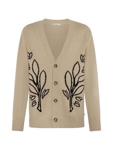 Knowledge Cotton Apparel - SOS Jacquard -neuletakki - 1228 LIGHT FEATHER GRAY | Stockmann