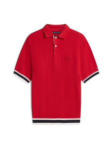 Tommy Hilfiger - Flatknit Classic Fit -pikeepaita - XLD MEDIUM RED | Stockmann