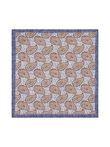 Stockholm Kravatt - Medalion & Paisley -silkkitaskuliina - 5 GREY/BROWN | Stockmann