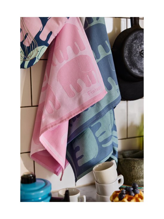 Finlayson - Elefantti-keittiöpyyhe 2 kpl - GREY / MINT | Stockmann - photo 3