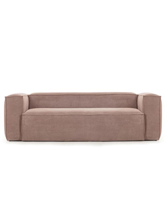 Kave Home - Blok-sohva vaaleanpunainen vakosametti L 240 cm - PINK | Stockmann - photo 1