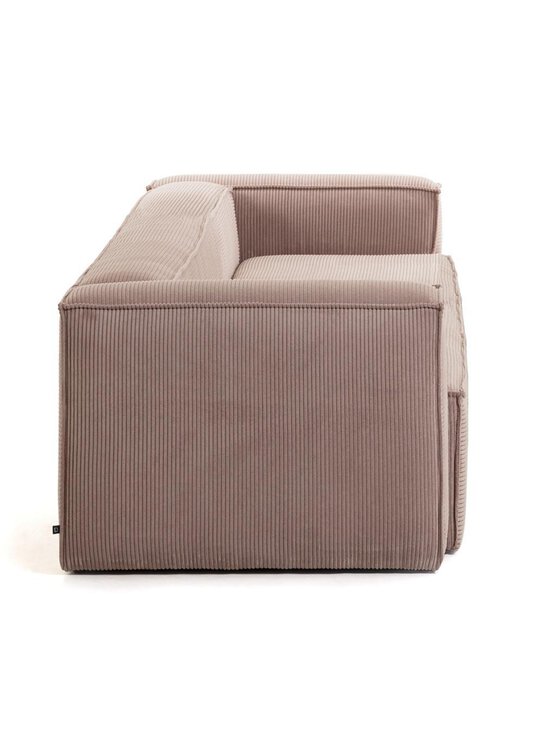 Kave Home - Blok-sohva vaaleanpunainen vakosametti L 240 cm - PINK | Stockmann - photo 2