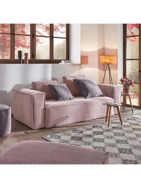 Kave Home - Blok-sohva vaaleanpunainen vakosametti L 240 cm - PINK | Stockmann - photo 4