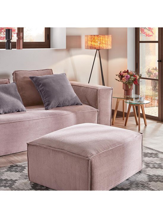 Kave Home - Blok-sohva vaaleanpunainen vakosametti L 240 cm - PINK | Stockmann - photo 5