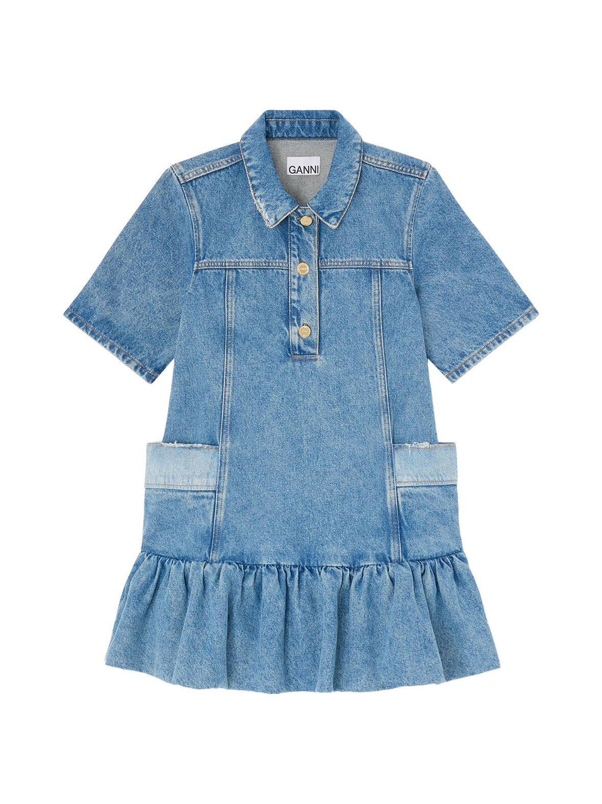 Patchwork Peplum Mini -farkkumekko