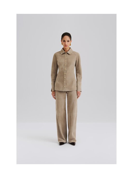 Malina - Joan Tailored Fitted Button -mokkanahkapaita - LIGHT TAUPE | Stockmann - photo 2