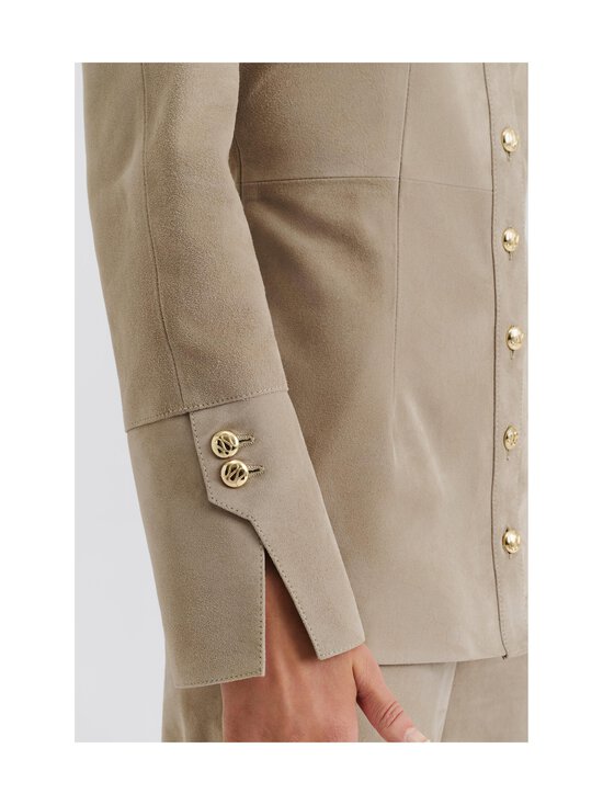 Malina - Joan Tailored Fitted Button -mokkanahkapaita - LIGHT TAUPE | Stockmann - photo 5