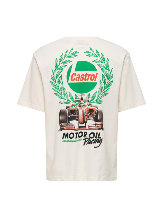 Only & Sons - OnsCastrol Life Relax t-paita - WHISPER WHITE PRINT:FORMULA 1 CAR | Stockmann - photo 2