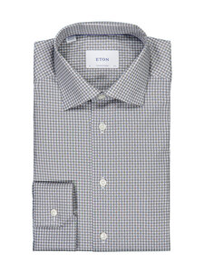 Eton - Micro Print Signature Twill -kauluspaita - BROWN | Stockmann