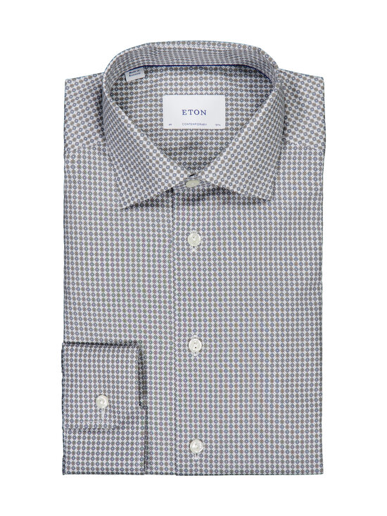 Eton - Micro Print Signature Twill -kauluspaita - BROWN | Stockmann - photo 1