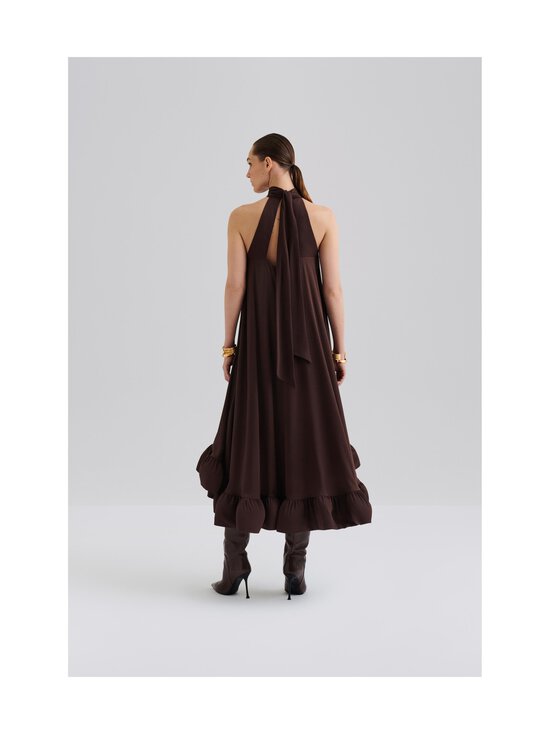 Malina - Sabrina Halterneck Ruffled Maxi svētku kleita - CHOCOLATE - photo 3 Malina - Sabrina Halterneck Ruffled Maxi svētku kleita - CHOCOLATE | Stockmann - photo 3