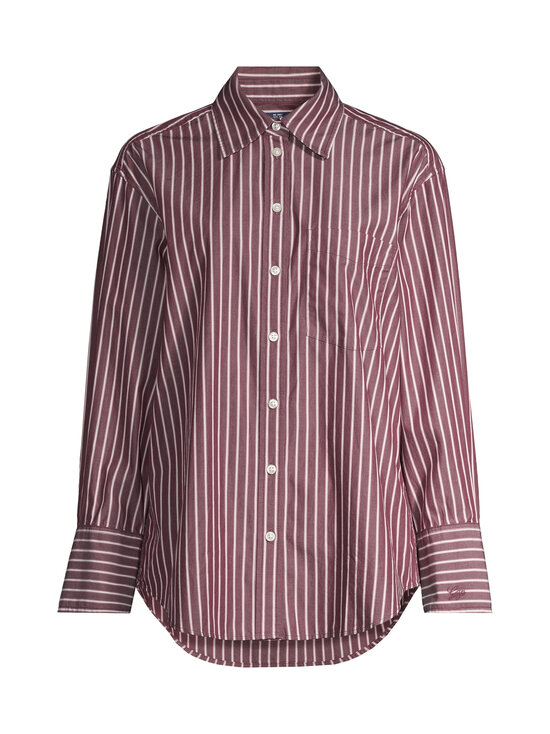 GAP - Poplin Big kreklblūze - BURGUNDY STRIPE | Stockmann - photo 1