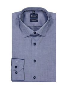 Olymp - Super Slim Solid  -kauluspaita - 18 MARINE | Stockmann