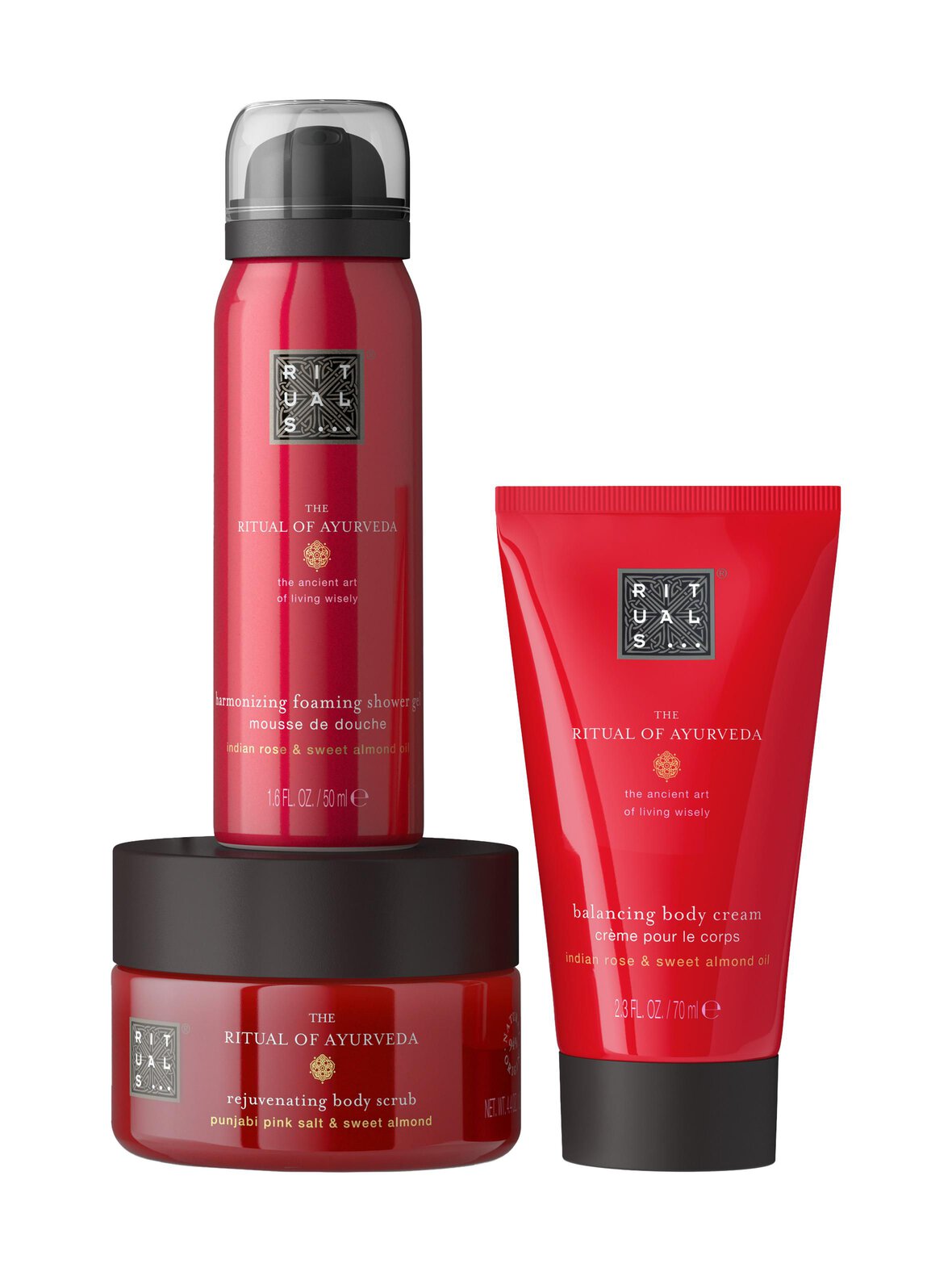 Trial Set Ayurveda -ihonhoitopakkaus