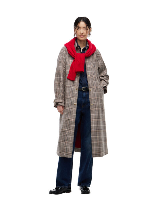 Tommy Hilfiger - Cotton Check Mac -takki - 0M7 BROWN CHECK 01 | Stockmann - photo 1