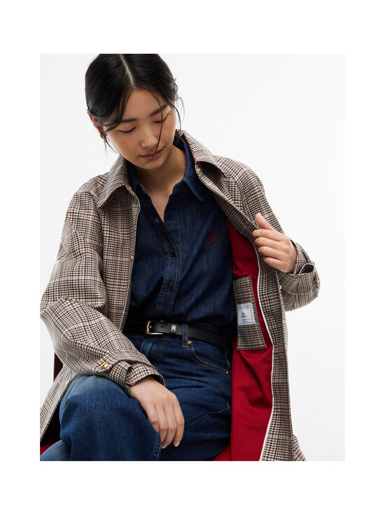 Tommy Hilfiger - Cotton Check Mac -takki - 0M7 BROWN CHECK 01 | Stockmann - photo 3