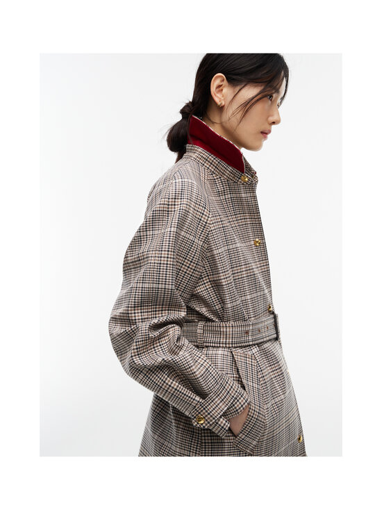 Tommy Hilfiger - Cotton Check Mac -takki - 0M7 BROWN CHECK 01 | Stockmann - photo 4