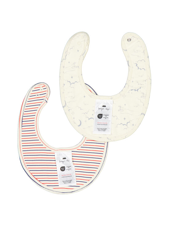 Konges Sløjd - Basic-ruokalaput 2-pack - STRIPE TRICOLORE PETIT/CIELO MARINO | Stockmann - photo 2