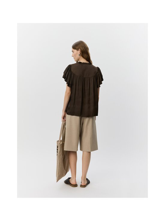 Sofie Schnoor - Lalilasw Frill Top -pusero - 7162 INTENSE BROWN | Stockmann - photo 4