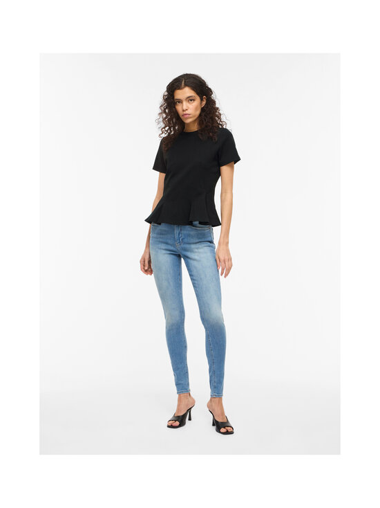 Vila - ViVelmera O-Neck Peplum t-paita - BLACK BEAUTY | Stockmann - photo 5