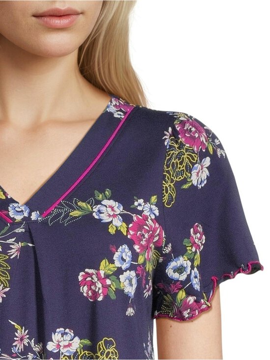 Damella - Flower-yöpaita - 320 NAVY/PINK | Stockmann - photo 4