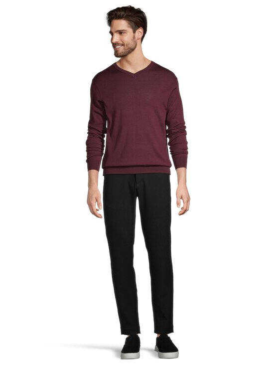 ESSENTIALS by Stockmann - Eric-merinoneulepaita - AUBERGINE 171614 | Stockmann - photo 2