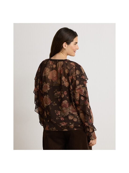 Lauren Ralph Lauren - Floral Ruffle blūze - 001 BROWN MULTI | Stockmann - photo 3