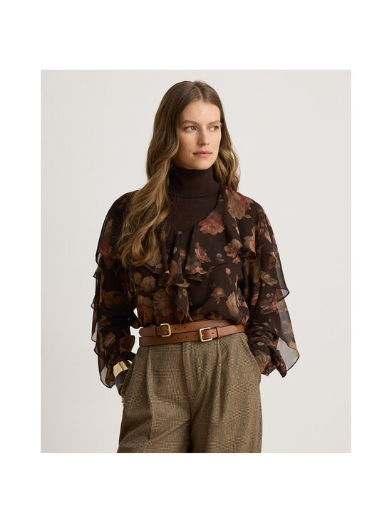 Lauren Ralph Lauren - Floral Ruffle blūze - 001 BROWN MULTI | Stockmann - photo 5