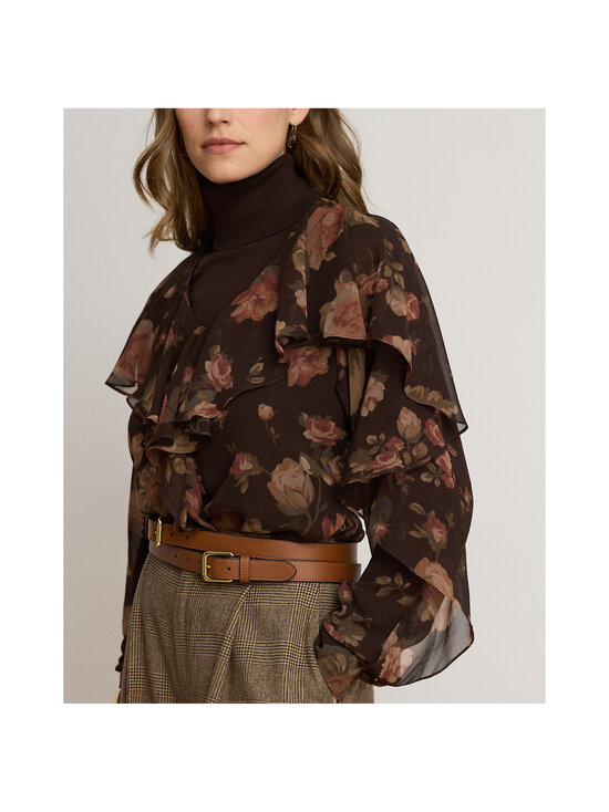 Lauren Ralph Lauren - Floral Ruffle blūze - 001 BROWN MULTI | Stockmann - photo 7