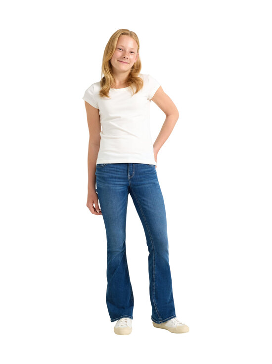 Lindex - Freja Flared leg -farkut koristelluilla takataskuilla - 791 BLUE | Stockmann - photo 3