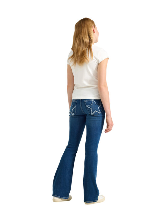 Lindex - Freja Flared leg -farkut koristelluilla takataskuilla - 791 BLUE | Stockmann - photo 4