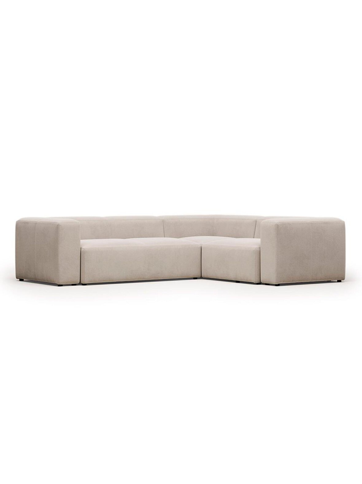 Blok-kulmasohva beige 290 x 230 cm