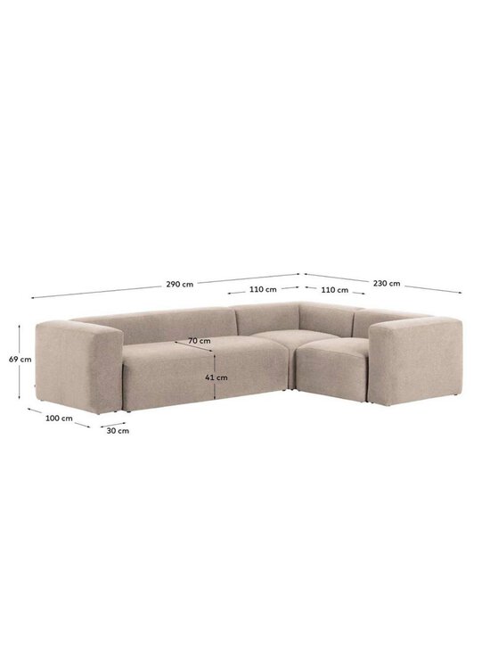 Kave Home - Blok-kulmasohva - BEIGE - photo 8 Kave Home - Blok-kulmasohva - BEIGE | Stockmann - photo 8