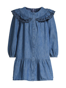GAP - Ruffle Denim džinsa kleita - DARK WASH | Stockmann