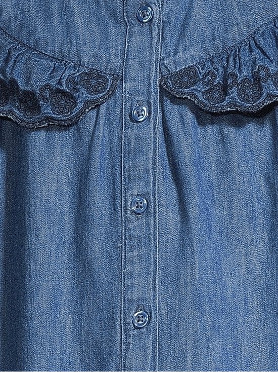 GAP - Ruffle Denim džinsa kleita - DARK WASH | Stockmann - photo 6